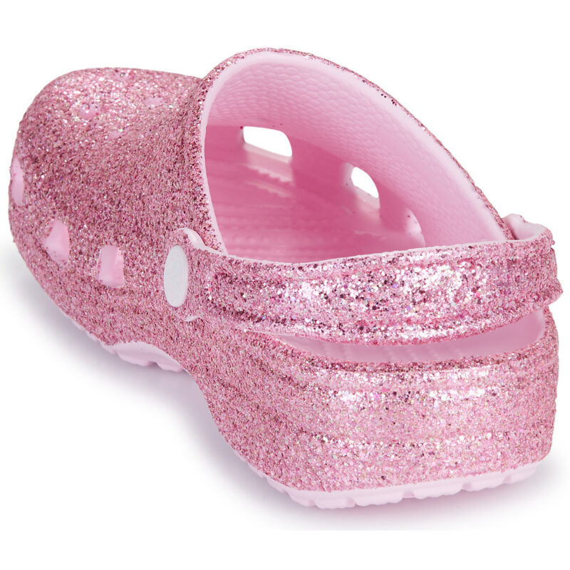 Sabots Crocs Classic Chunky Glitter K roses pour filles - Taille 5