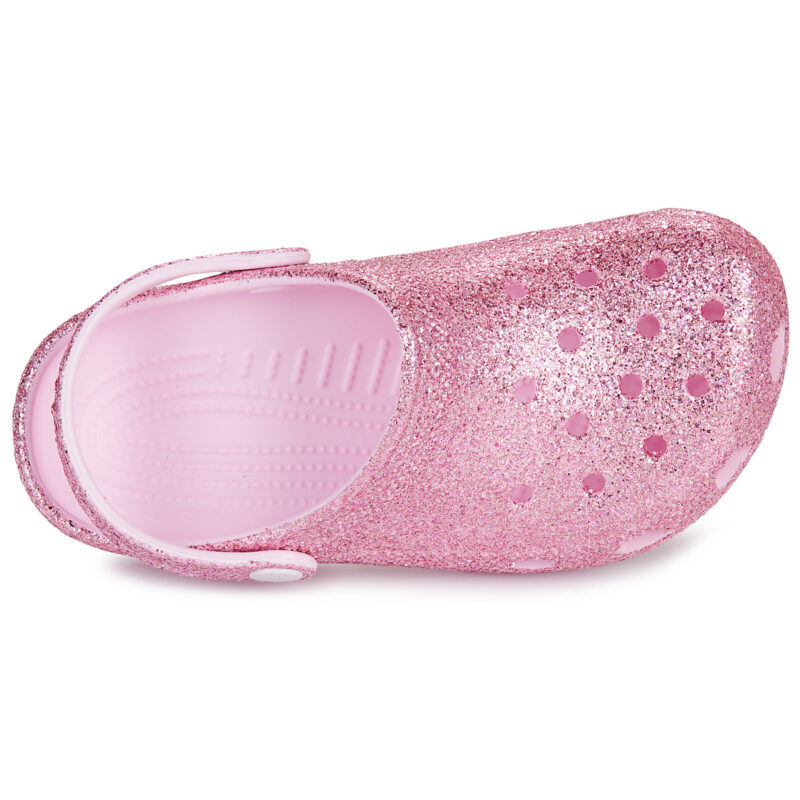 Sabots Crocs Classic Chunky Glitter K roses pour filles - Taille 6