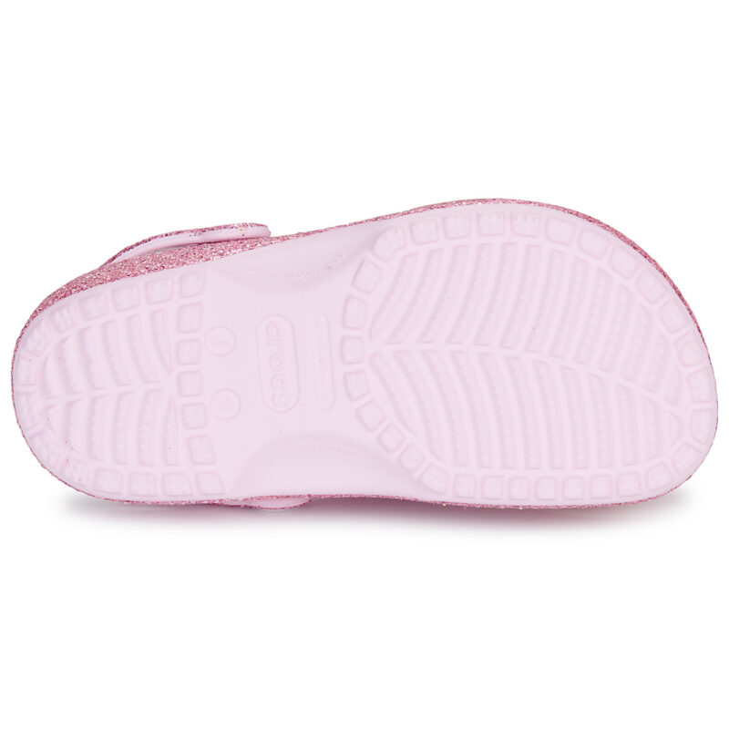 Sabots Crocs Classic Chunky Glitter K roses pour filles - Taille 7