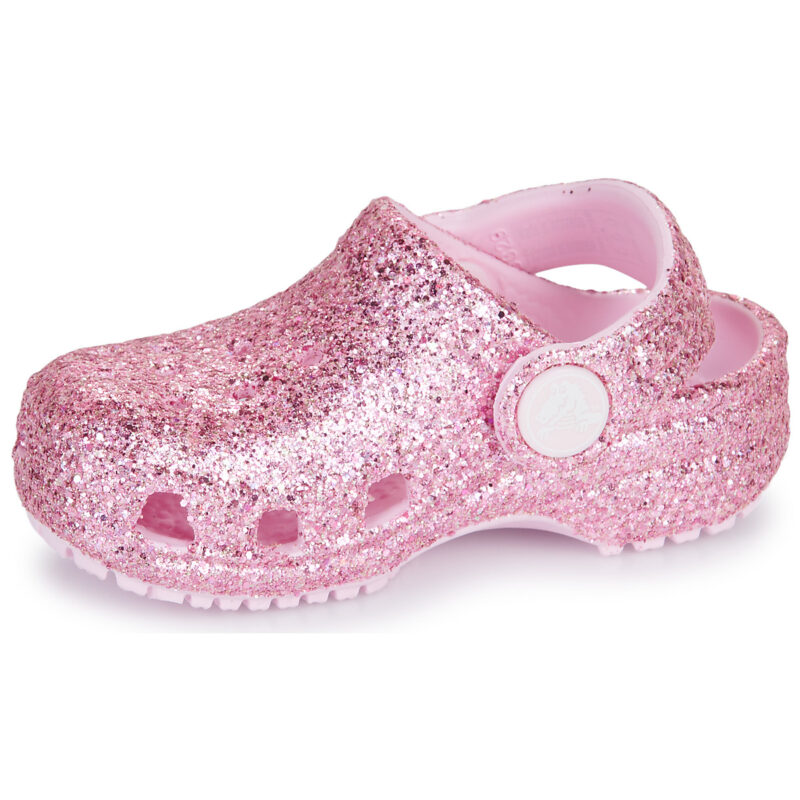Zuecos Crocs Classic Chunky Glitter T Rosa - Zuecos para Niñas - 4