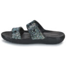 Sandales Crocs Classic &agrave; paillettes noires pour filles - Taille 4