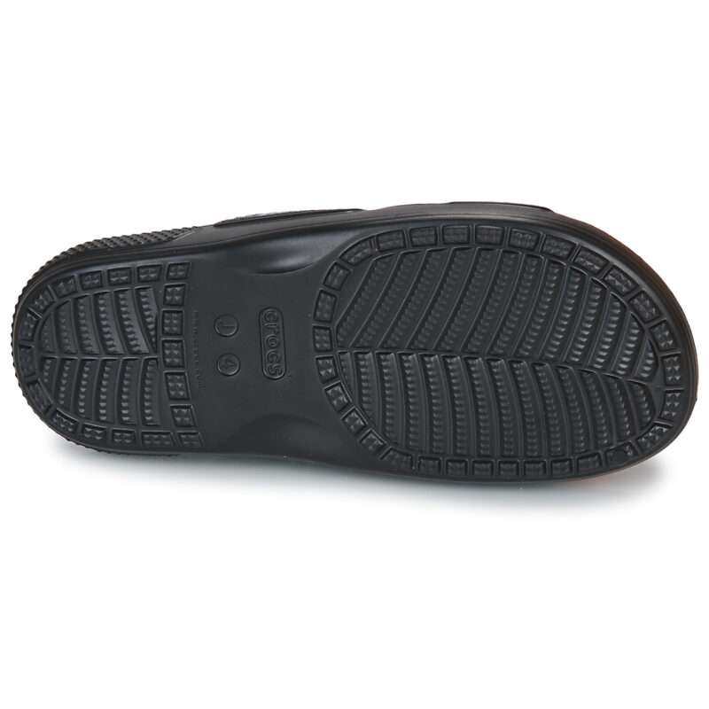 Sandales Crocs Classic &agrave; paillettes noires pour filles - Taille 7