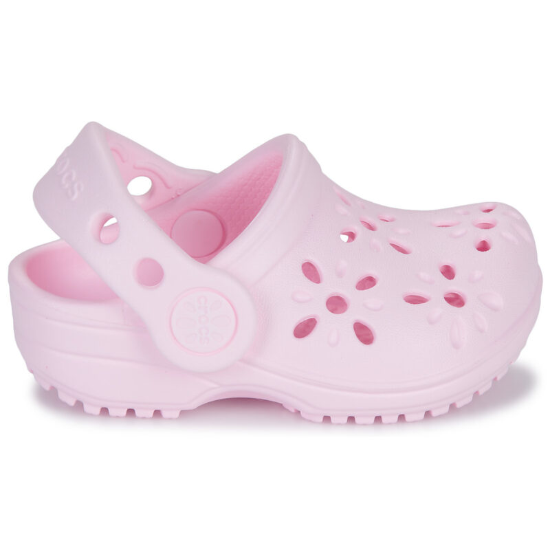 Crocs Classic Floral Cut Out Clog T Pink M&auml;dchenclogs - Gr&ouml;&szlig;e 2