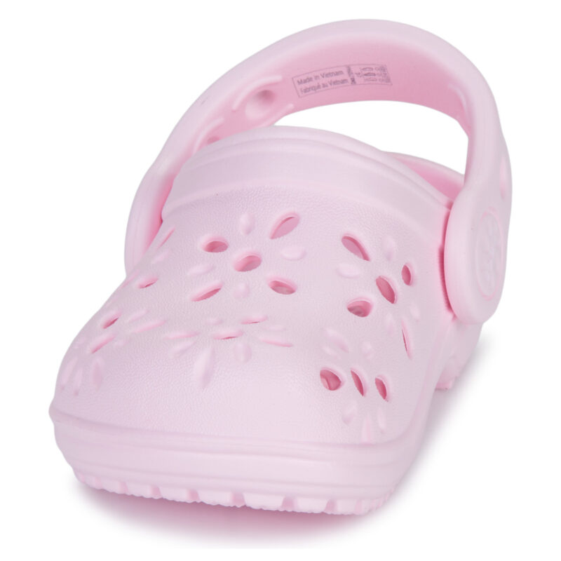 Crocs Classic Floral Cut Out Clog T Pink M&auml;dchenclogs - Gr&ouml;&szlig;e 3