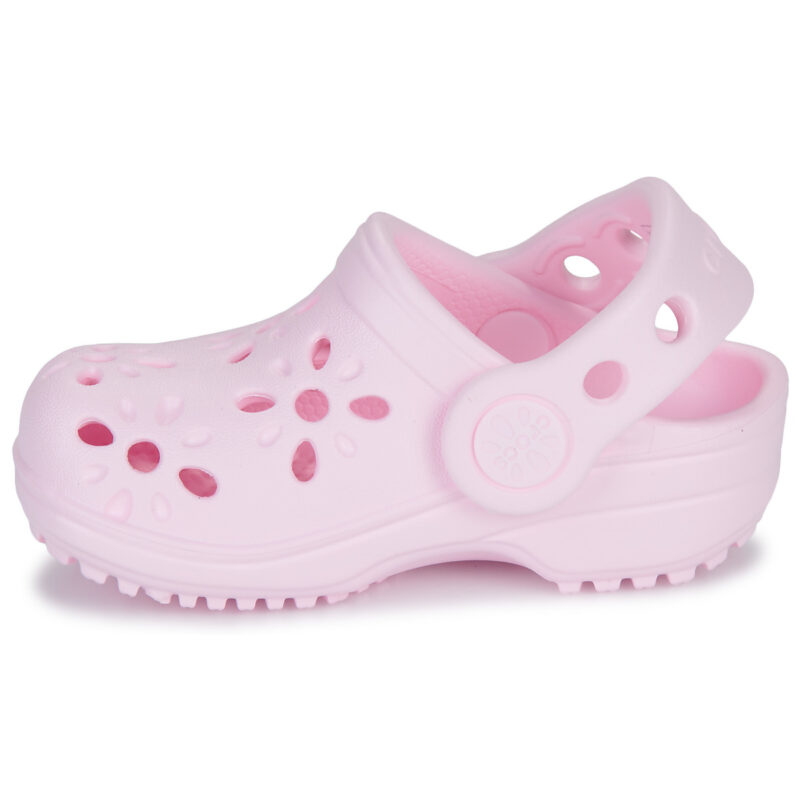 Crocs Classic Floral Cut Out Clog T Pink M&auml;dchenclogs - Gr&ouml;&szlig;e 4