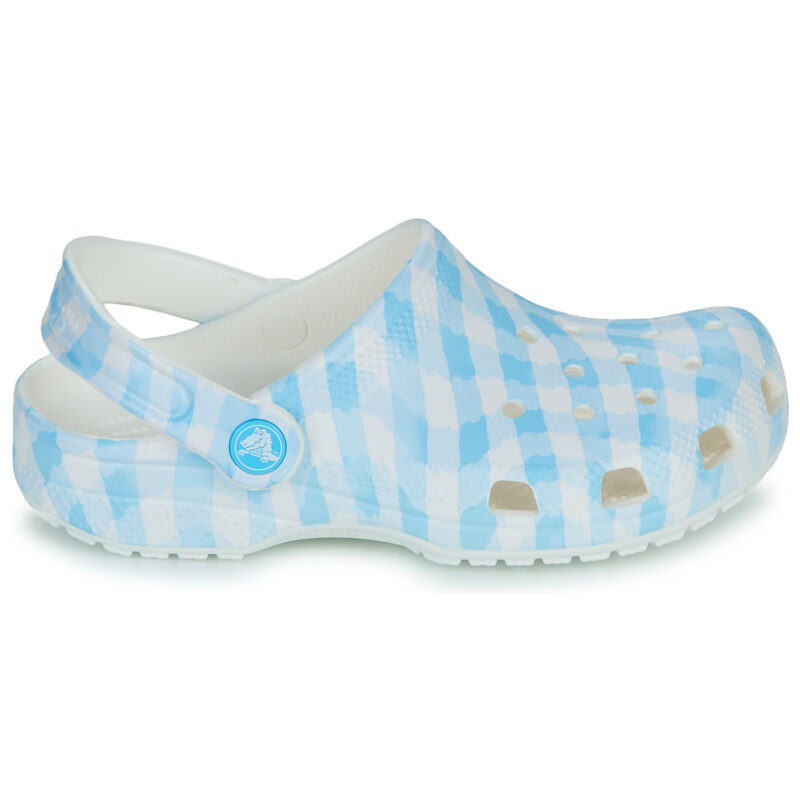 Zuecos Crocs Classic Gingham K blancos para ni&ntilde;as - 2