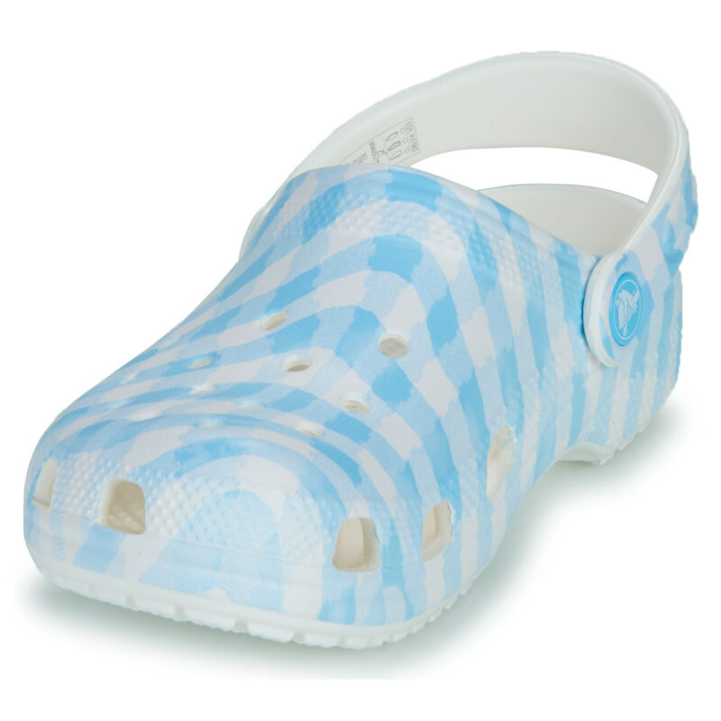Zuecos Crocs Classic Gingham K blancos para ni&ntilde;as - 3