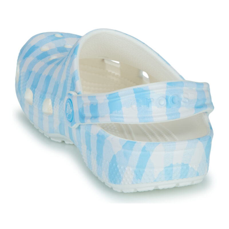 Zuecos Crocs Classic Gingham K blancos para ni&ntilde;as - 5