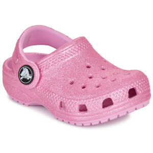 Scarpe bambini ragazza Crocs  Classic Glitter Clog T  Rosa Crocs 196265650712