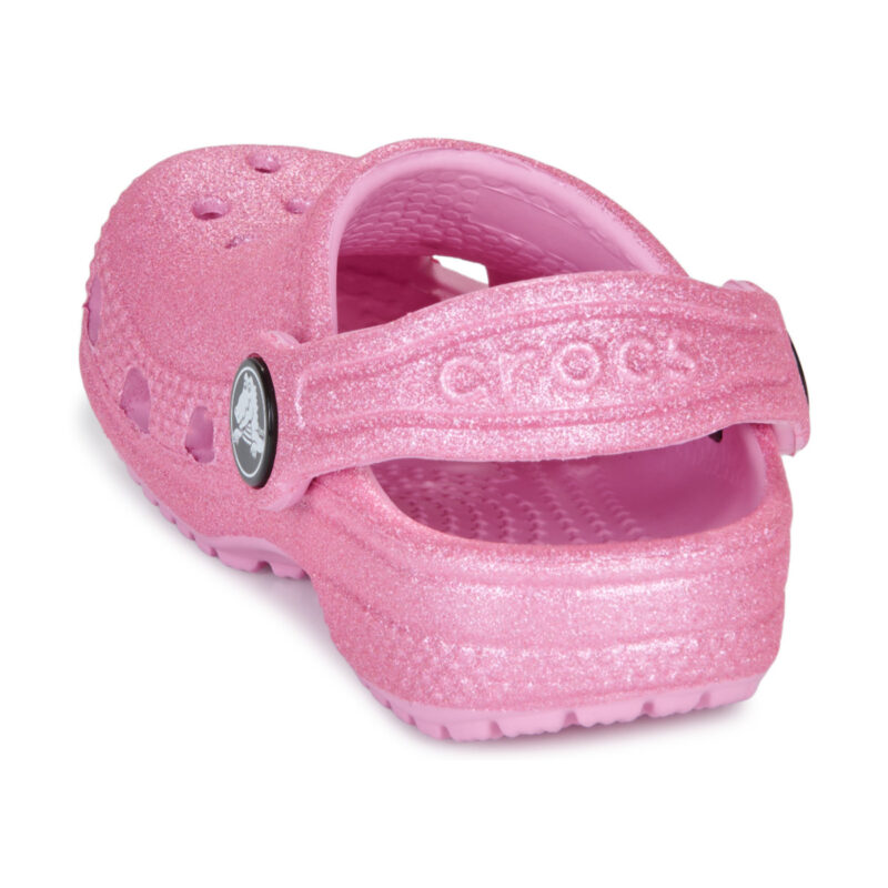 Zuecos Crocs Classic Glitter T rosas para ni&ntilde;as - 5