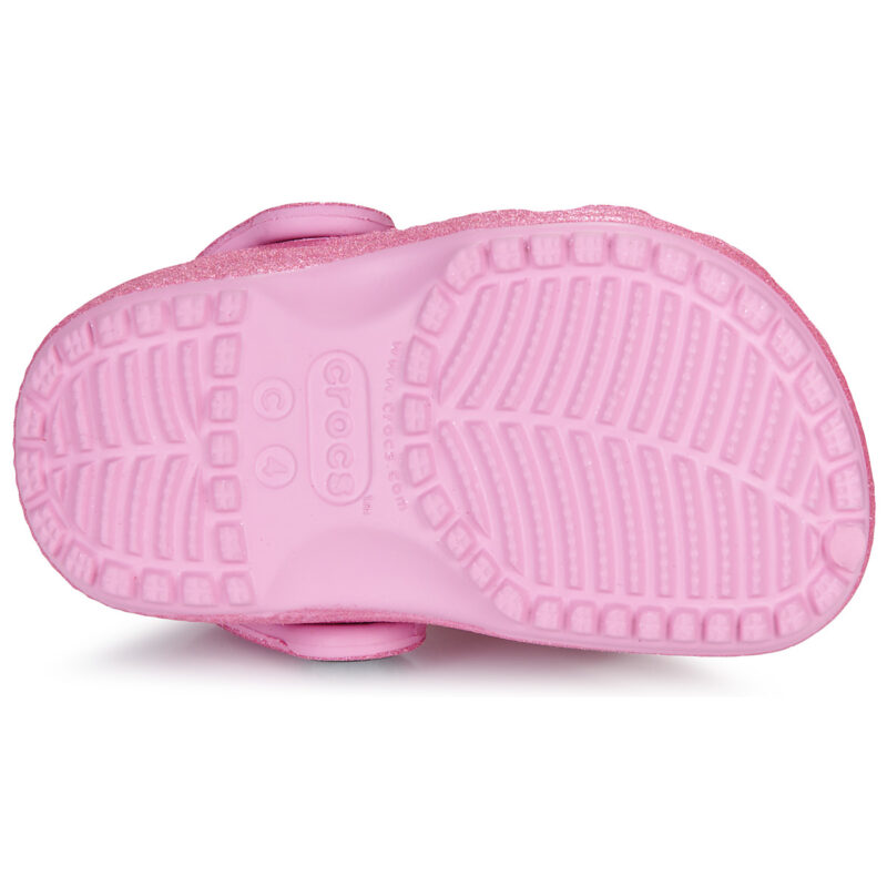 Zuecos Crocs Classic Glitter T rosas para ni&ntilde;as - 7