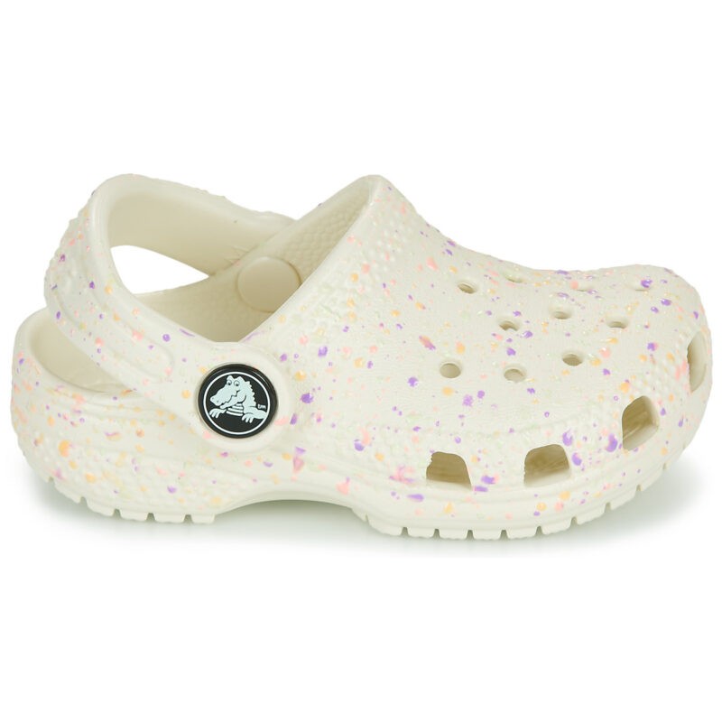 Crocs Classic Glow Paint SplatterCgT Bianco Zoccoli Bambina - 2