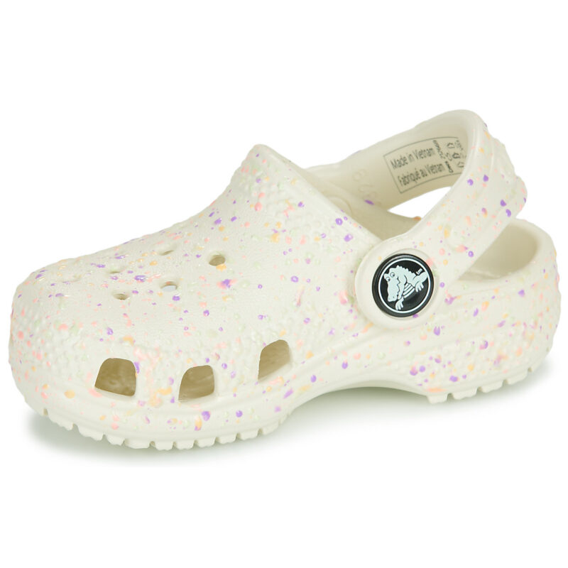 Crocs Classic Glow Paint SplatterCgT Bianco Zoccoli Bambina - 4