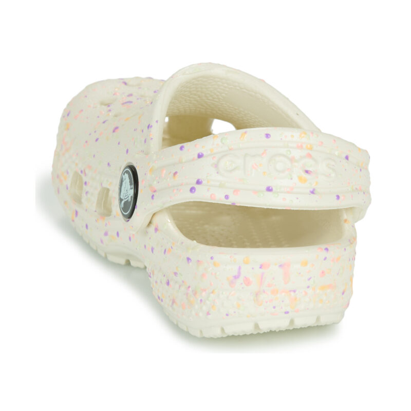 Crocs Classic Glow Paint SplatterCgT Bianco Zoccoli Bambina - 5