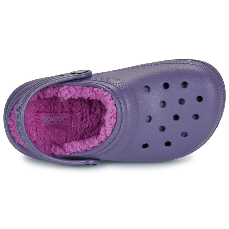 Zuecos Crocs Classic Lined K morados para ni&ntilde;as - 6
