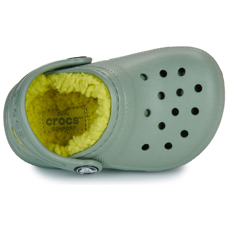 Crocs  Classic Lined Clog T  Kaki Zoccoli Bambina - 6