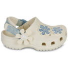 Crocs Clsc Dnm Flwr Adj BackstrapCgT Bianco Zoccoli Bambina - 2