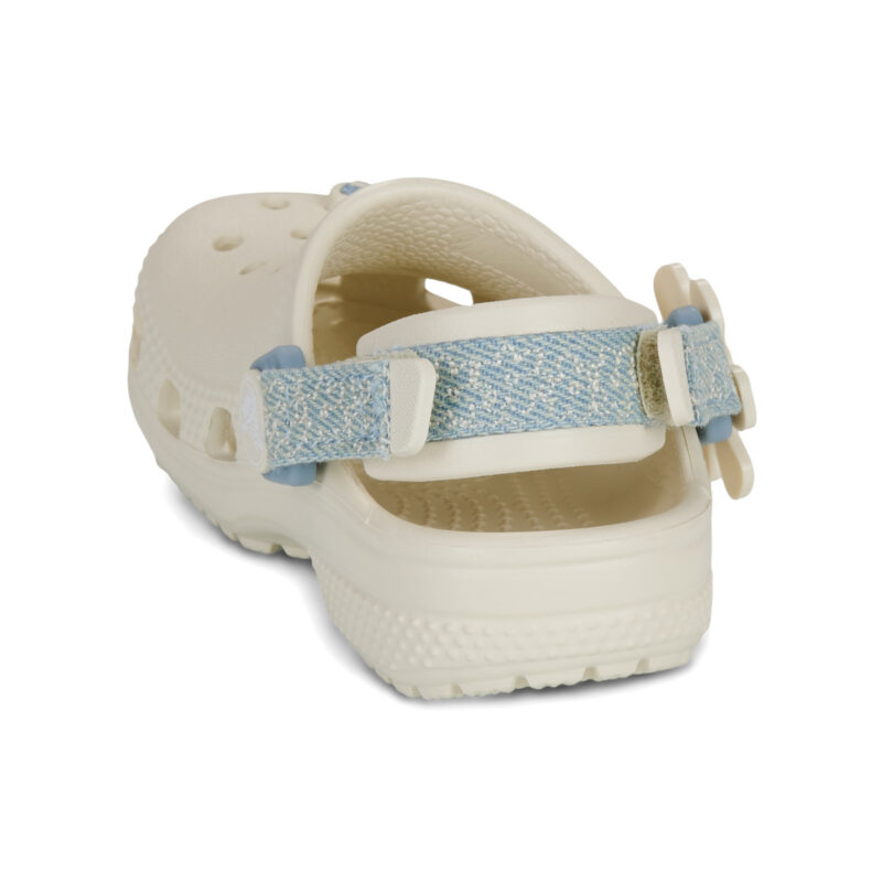 Crocs Clsc Dnm Flwr Adj BackstrapCgT Bianco Zoccoli Bambina - 5