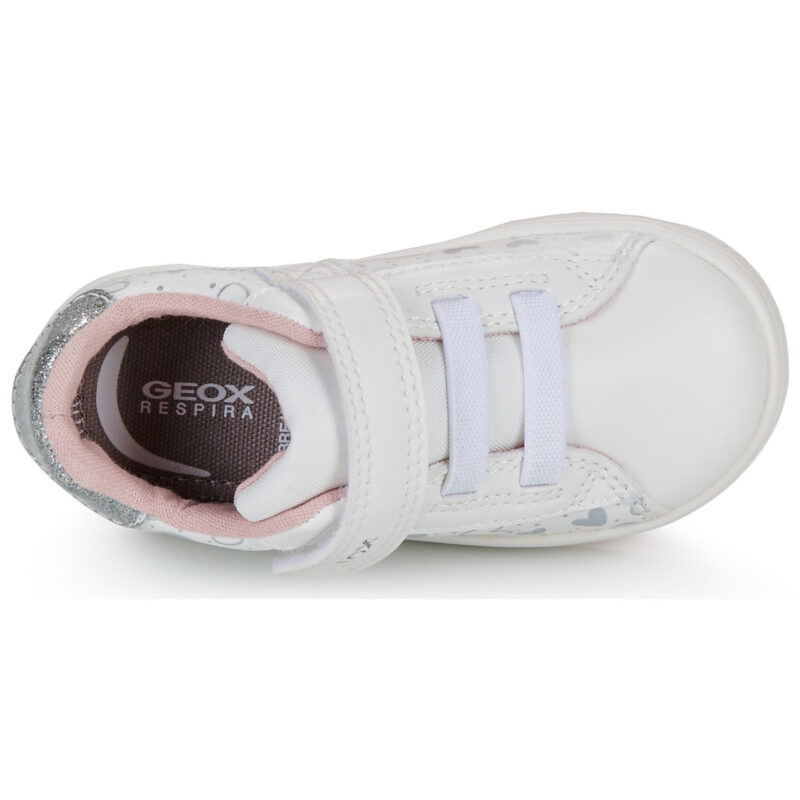 Geox B ECLYPER GIRL White Sneakers for Girls - 6