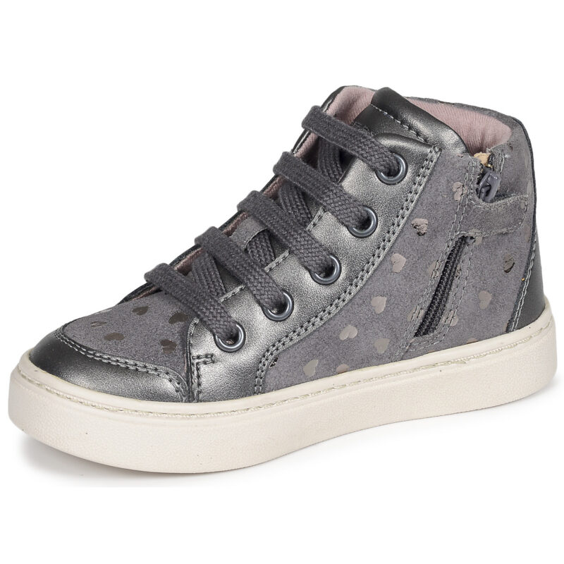 Geox B NASHIK GIRL Graue Sneakers f&uuml;r M&auml;dchen - 4