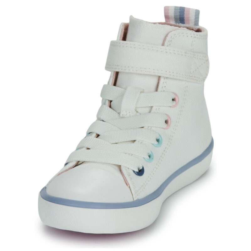 Geox J GISLI GIRL Wei&szlig;e Sneakers f&uuml;r M&auml;dchen - Gr&ouml;&szlig;e 3