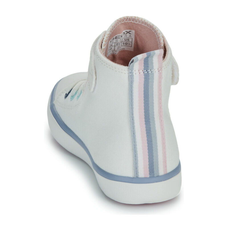 Geox J GISLI GIRL Wei&szlig;e Sneakers f&uuml;r M&auml;dchen - Gr&ouml;&szlig;e 5