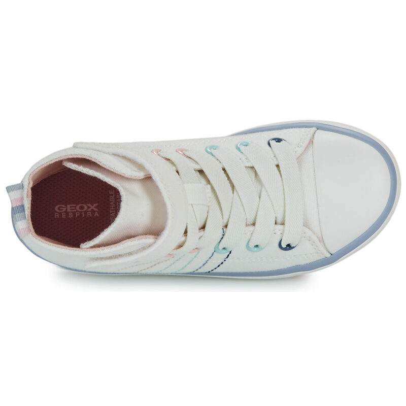 Geox J GISLI GIRL Wei&szlig;e Sneakers f&uuml;r M&auml;dchen - Gr&ouml;&szlig;e 6