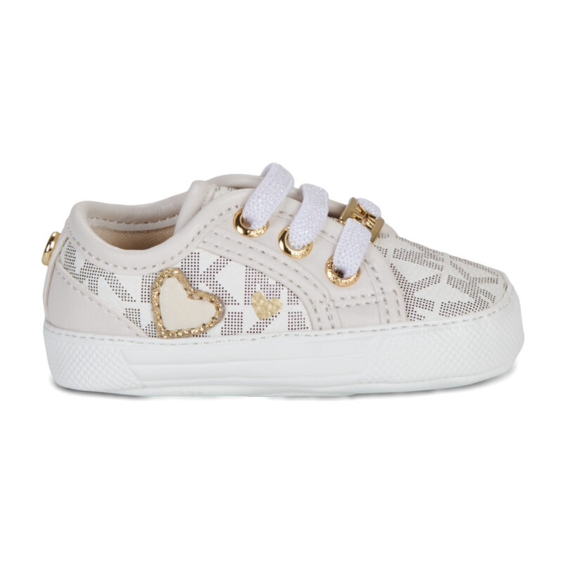 MICHAEL Michael Kors BABY BRITTANIA HEARTS Beige Sneakers Bambina - 2