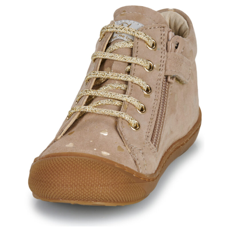 Naturino COCOON ZIP SUEDE LOVE Beige Sneakers Bambina - 3