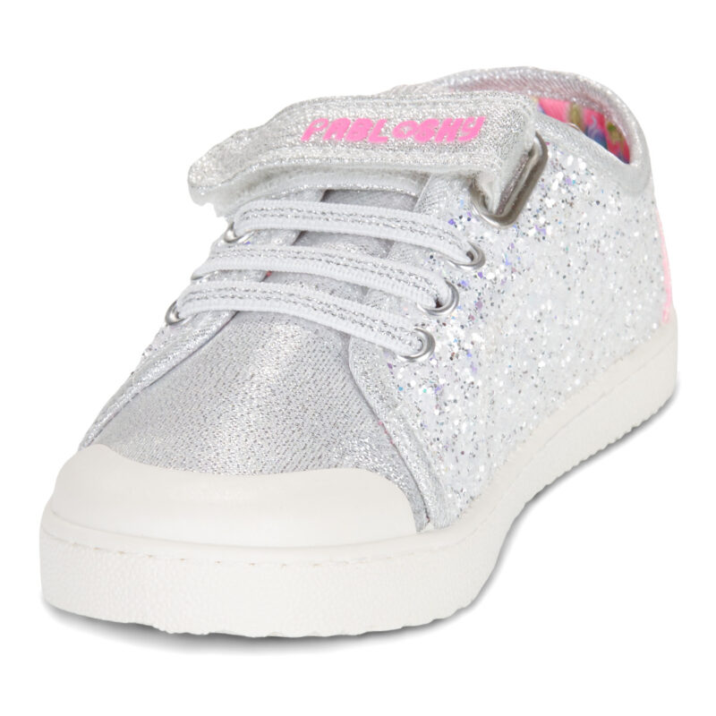 Pablosky GOMA Silberne M&auml;dchen-Sneaker &ndash; Gr&ouml;&szlig;e 3