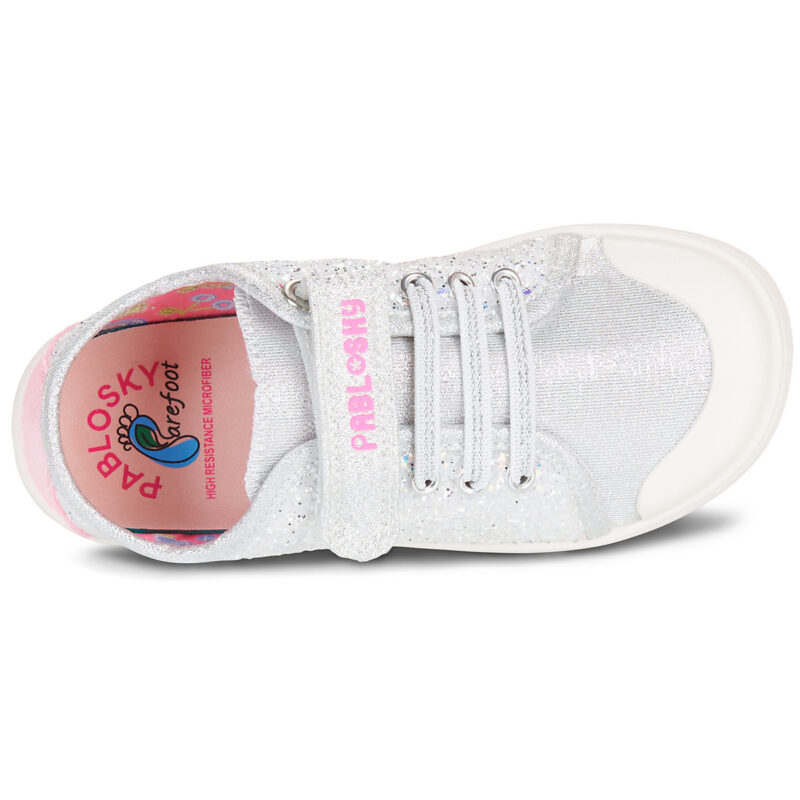 Pablosky GOMA Silberne M&auml;dchen-Sneaker &ndash; Gr&ouml;&szlig;e 6