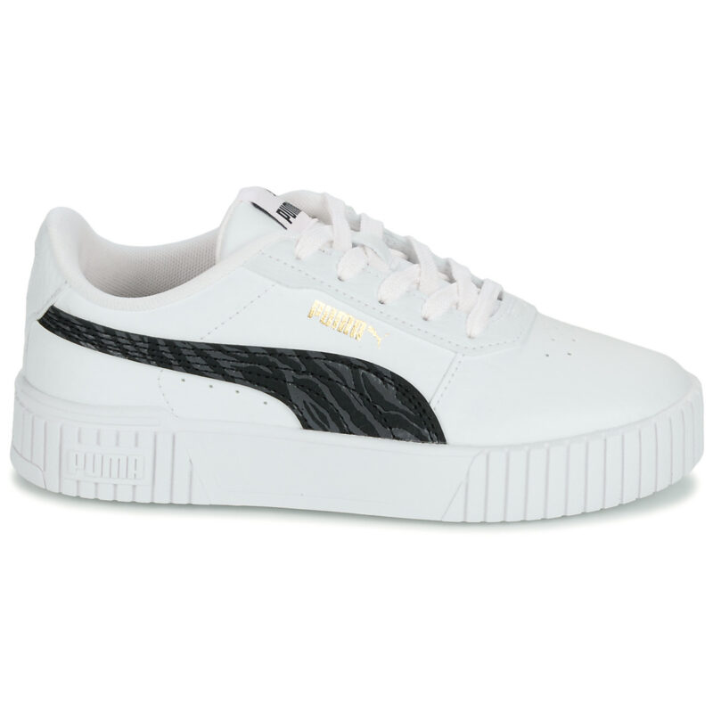 Puma Carina 2.0 Zebra PS Wei&szlig;e M&auml;dchen-Sneaker - Gr&ouml;&szlig;e 2