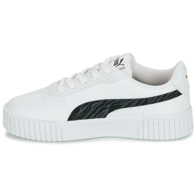Puma Carina 2.0 Zebra PS Wei&szlig;e M&auml;dchen-Sneaker - Gr&ouml;&szlig;e 4