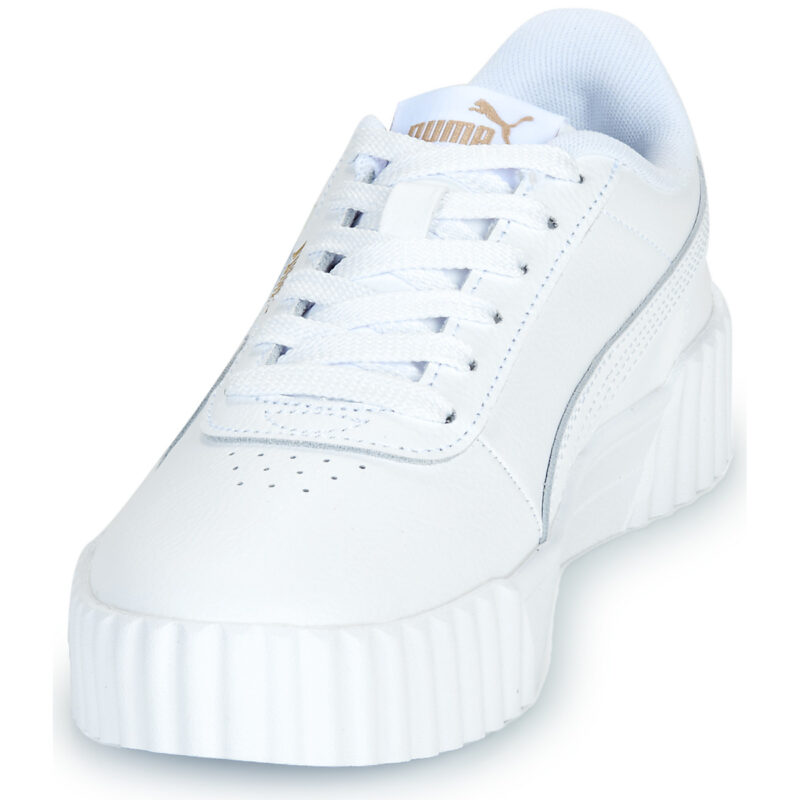 Puma Carina 3.0 Jr. Wei&szlig;e Sneaker f&uuml;r M&auml;dchen &ndash; Gr&ouml;&szlig;e 3