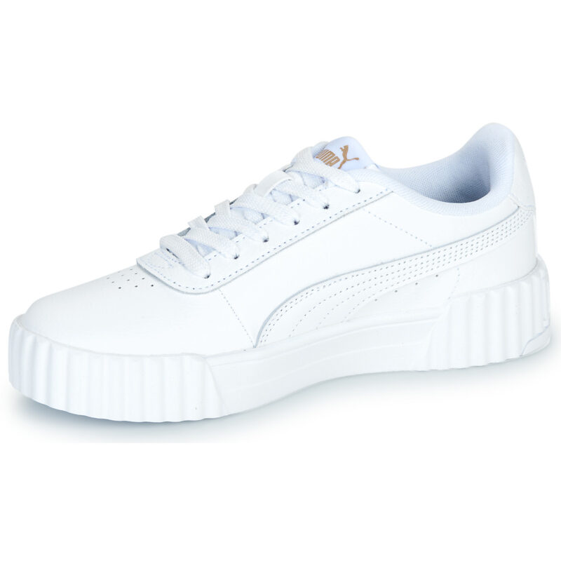Puma Carina 3.0 Jr. Wei&szlig;e Sneaker f&uuml;r M&auml;dchen &ndash; Gr&ouml;&szlig;e 4