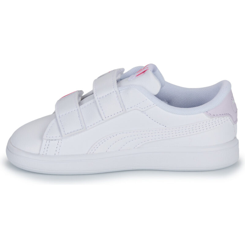 Puma Smash 3.0 Badges V Inf Bianco Sneakers Bambina - 4