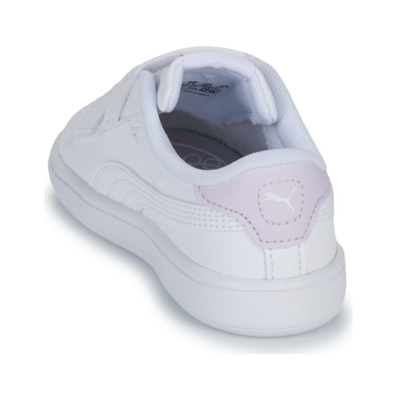 Puma Smash 3.0 Badges V Inf Bianco Sneakers Bambina - 5