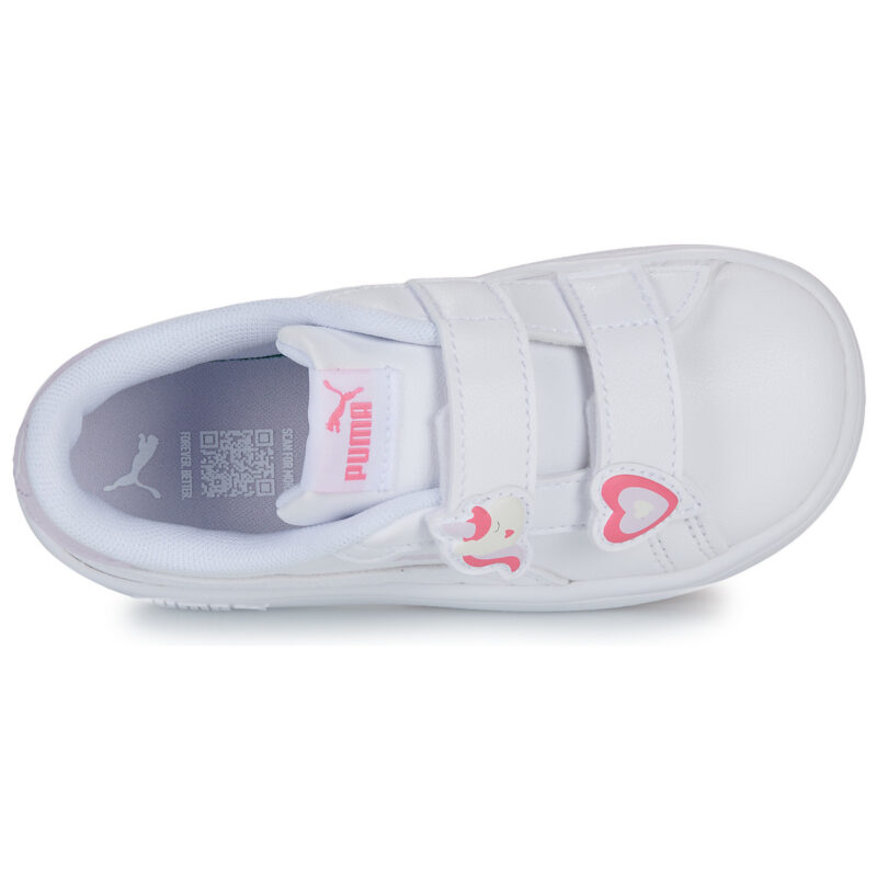 Puma Smash 3.0 Badges V Inf Bianco Sneakers Bambina - 6