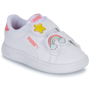 Scarpe bambini ragazza Puma  Smash 3.0 Badges V Inf  Bianco Puma 4099686132125