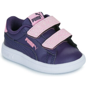 Scarpe bambini ragazza Puma  Smash 3.0 L Glitter Velcro V Inf  Viola Puma 4069161513725