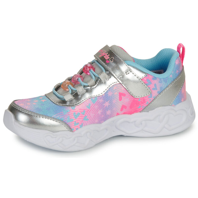 Skechers INFINITE HEART Baskets multicolores LIGHTS pour filles - Taille 4