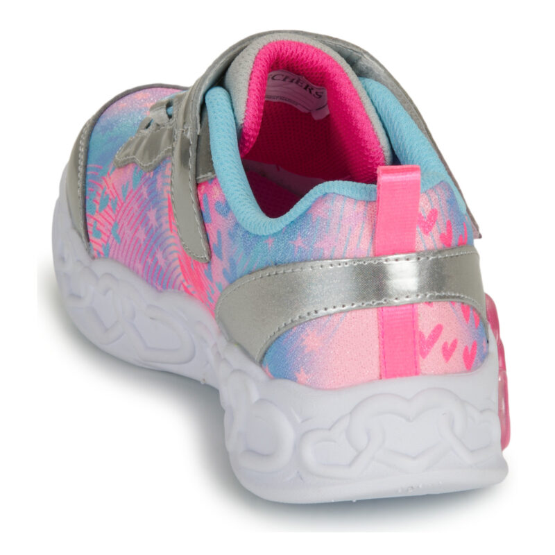 Skechers INFINITE HEART Baskets multicolores LIGHTS pour filles - Taille 5