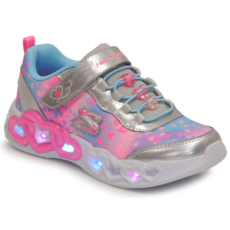 Skechers INFINITE HEART Baskets multicolores LIGHTS pour filles - Taille 6