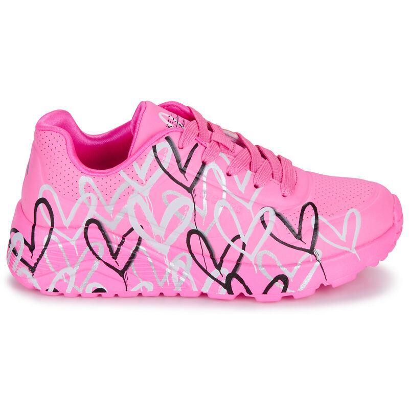 Skechers JGOLDCROWN: UNO LITE - METALLIC LOVE Rosa Sneakers Bambina - 2