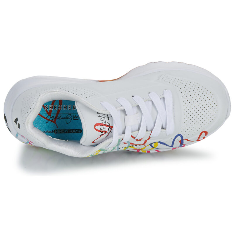 Skechers UNO LITE - GOLDCROWN SPREAD THE LOVE Bianco Sneakers Bambina - 6
