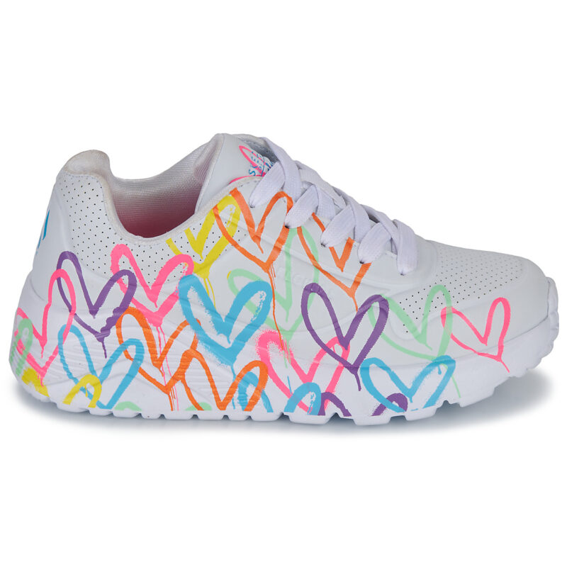 Skechers UNO LITE - GOLDCROWN SPREAD THE LOVE Baskets blanches pour fille - Taille 2