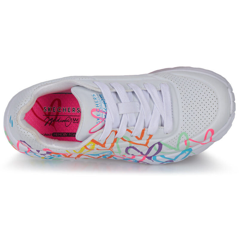 Skechers UNO LITE - GOLDCROWN SPREAD THE LOVE Baskets blanches pour fille - Taille 6