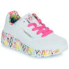 Scarpe bambini ragazza Skechers UNO LITE - LOVELY LUV Bianco Skechers 195204112052