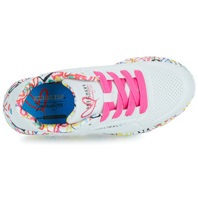 Skechers UNO LITE - LOVELY LUV Bianco Sneakers Bambina - 6