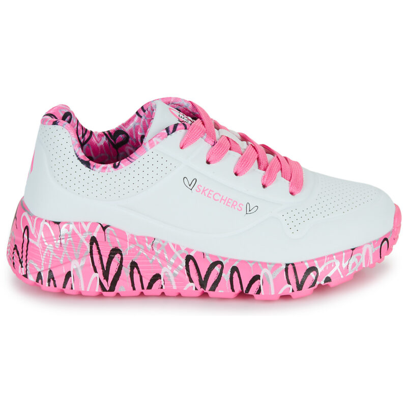 Skechers UNO LITE - LOVELY LUV Bianco Sneakers Bambina - 2